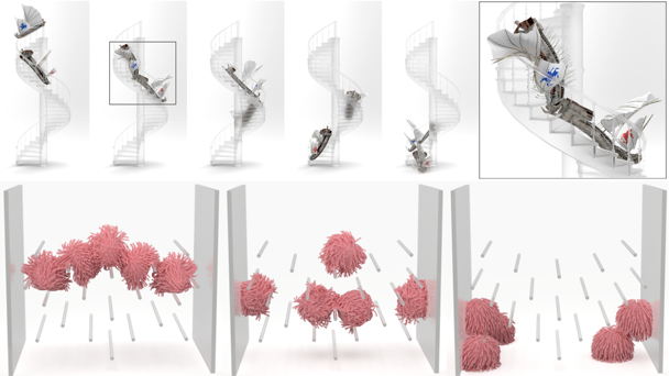 Second-order Stencil Descent for Interior-point Hyperelasticity